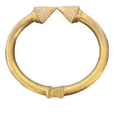 Vita Fede Made In Italy Gold Tone & Rhinestone Titan Bangle Bracelet • $48