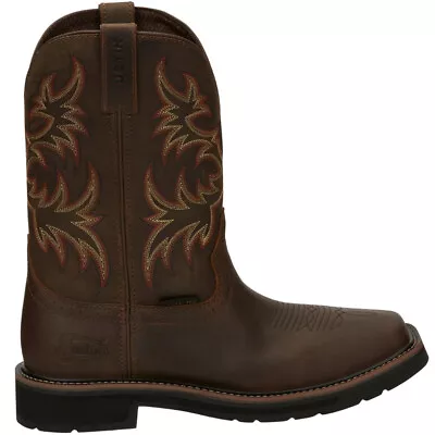 Justin Original Workboots Driller 11 Inch Electrical Steel Toe Work  Mens Brown • $115.57