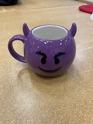 Purple Devil Emoji Halloween Ceramic Coffee Mugs • $8.97