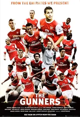 SOCCER POSTER ~ Arsenal The Gunners 2010 24x36  UK Import GB Eye #SP0722 Walcott • $24.85