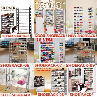 $335.99 • Buy Multi Tiers Portable Steel Stackable Storage Shoe Rack Cabinet Organiser
