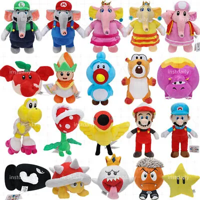 New Super Mario Bros Wonder Soft Mario Plush Stuffed Doll Toys Kids Xmas Gifts • £5.39