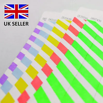 £3.09 • Buy 19mm STRIPED PATTERN TYVEK Paper Festival Party Event ID Wristbands