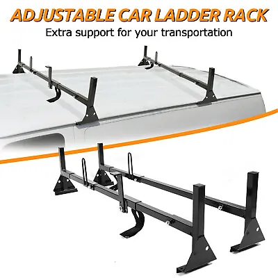 Adjustable Fullsize Van 2 Bar Roof Ladder Racks For Ford Econoline Express 96-UP • $113.99