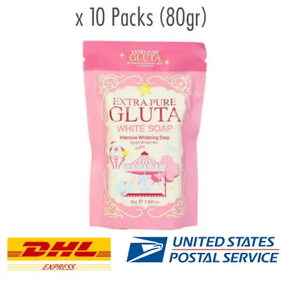 EXTRA PURE GLUTA Rice Extract & Collagen Intensive Whitening Soap 10x80gr • $86.22