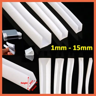 Rubber U Channel Edging Trim Seal Door Window Edge Protector Strip Slot 1mm-15mm • $4.83