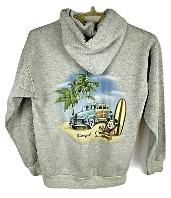 £39.55 • Buy Disney Mickie Surfboard Summer Woody Car Vintage Gray Hoodie