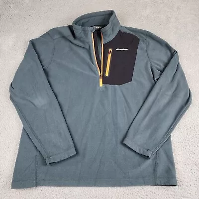 Eddie Bauer Jacket Mens Large Gray First Ascent Fleece Full Zip Outdoors • $24.99