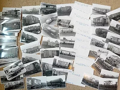 100+ Railway Photographs British Freight Wagons With Full Wagon Details On Back • £16