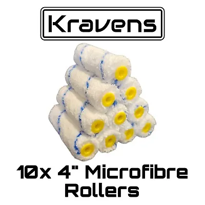 4  Inch Microfibre Mini Roller Refill Paint Sleeves (10 Pieces) • £6.80
