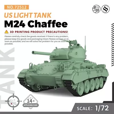 SSMODEL 72512 1/72 25mm Military Model Kit US M24 Chaffee Light Tank WOT WT • $14.39