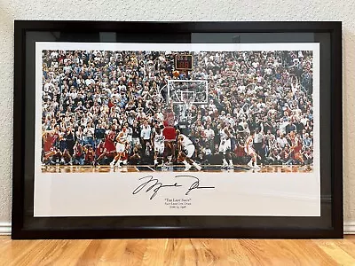 Michael Jordan Last Shot UDA Autographed Huge Signature Framed Chicago Bulls • $7998.96