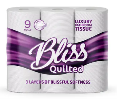 £17.99 • Buy 45 90 Bliss Essence Luxury Quilted 3Ply 3 Ply Bathroom Toilet Tissue Rolls