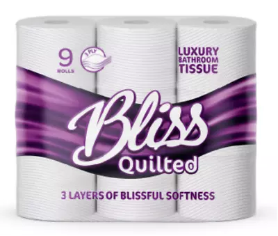 45 90 Bliss Essence Luxury Quilted 3Ply 3 Ply Bathroom Toilet Tissue Rolls • £16.99