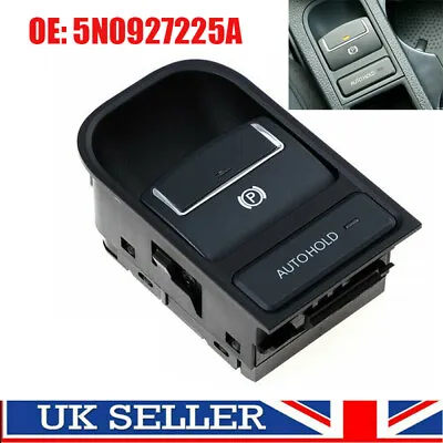 Electronic HandBrake Switch Parking Brake For VW Tiguan Sharan Seat 5N0927225A • £12.89