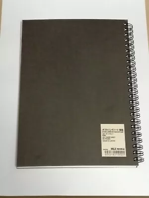 Muji Double Ring Notebook Plain A5 Dark Gray 80 Sheets • $7.81