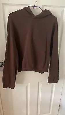 Zara Brown Crop Hoodie Size M Women’s New   • £15