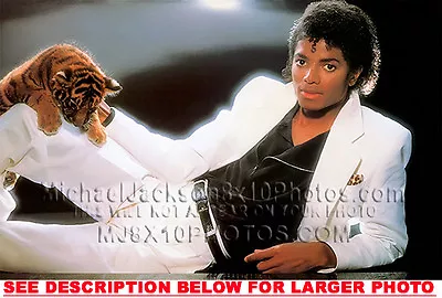 MICHAEL JACKSON THRILLERCOVER WTIGER 1xRARE PHOTO • $4.97