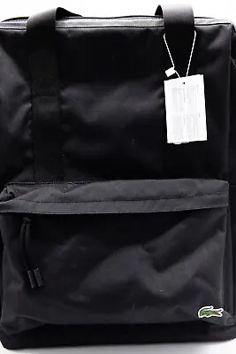 Lacoste Designer Black Large Backpack Bag WITH TAGS Excellent Condition • £90