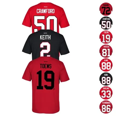 Chicago Blackhawks NHL Reebok Player Name & Number Premier Jersey T-Shirt Men's • $19.99