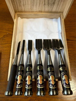 £722.63 • Buy Japanese Vintage Chisel 6set Nomi Made By Famous Blacksmith Yoshihiro /75m