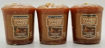 Yankee Candle TOASTED PUMPKIN TREATS SCENT VOTIVES Pack Of 3 EACH 1.75oz 49gram • $9