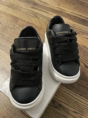 Alexander McQueen Kids Oversidez Lace-up Sneakers Size 25 Eu 8.5 Us • $100