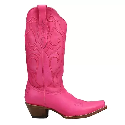 Corral Boots Ld Fuchsia Embroiderd Snip Toe Cowboy  Womens Pink Western Cowboy B • $169.99