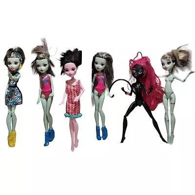 Monster High 6 Dolls Catty Noir Frankie Stein Draculaura Clothes Accessories Lot • $28