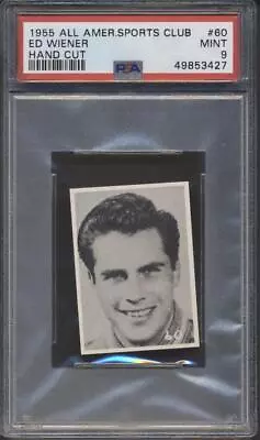 1955 All American Sports Club Ed Wiener Hand Cut #60 PSA 9 E10 • $107.95