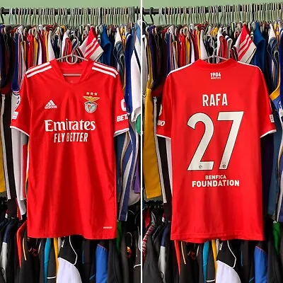 BENFICA 2021 2022 MATCH ISSUE CHAMPIONS LEAGUE HOME FOOTBALL SHIRT #27 RAFA Sz S • $274.99