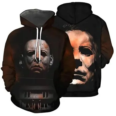 Michael Myers Face 3D HOODIE US SIZE ALL OVER PRINT FATHER DAY GIFT BEST PRICE • $36.09