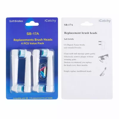 ICatchy Electric Toothbrush Replacement Brush Heads Compatible For Oral B Braun • £5.95