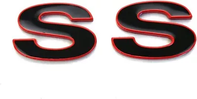 2pc (Pair) SS Fender Emblem For 96-02 Camaro SLP SS Badge 12369966R (Black/Red) • $15.99