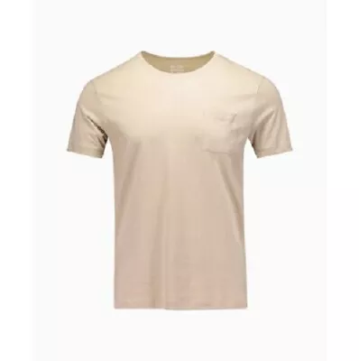 BNWOT Mens WB & Co Stone Beige Tight Fit S Cotton T-Shirt Tee Top Casual Pocket • £3.50