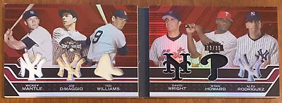 2008 Topps Triple Threads Mickey MANTLE Ted WILLIAMS DIMAGGIO Combo Relic 3/36 • $299.99