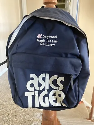 Asics Tiger Logo Navy Blue Dogwood Track Classic Champion Backpack. Retail: $85 • $55