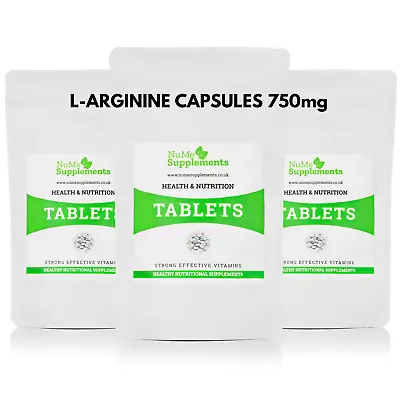 £6.99 • Buy L - Arginine 750mg Capsules Muscle Growth Pump Nitric Oxide Pre-Workout Vegan UK