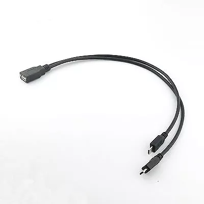 USB 2.0 A Female To 2 Micro USB Male Y Splitter Mobile Adapter Data Charge Cable • $1.99