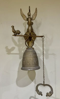 £39.99 • Buy Outdoor Vintage Brass Doorbell With Pull Chain To Ring The Bell. Nice Item!