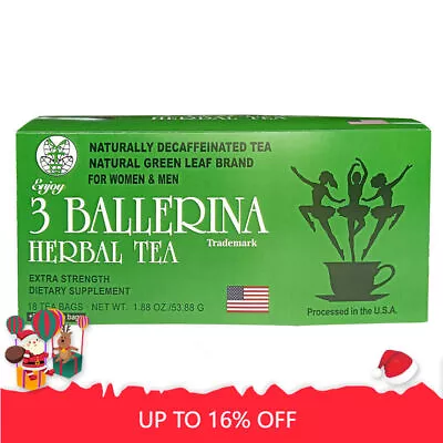 3 BALLERINA TEA Extra Strenght Dietary Supplyment Herb Tea Slimming 18 Bags • $19.91