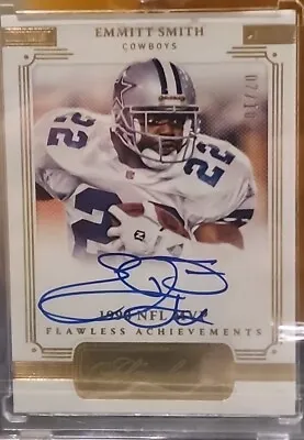 2021 Panini Flawless Emmitt Smith Achievements Gold Auto #07/10 Cowboys • $499.99