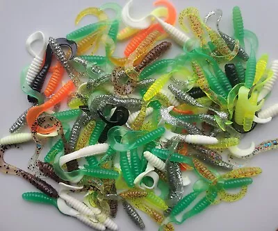 100 Count 2in Twister Tail Grubs Variety Pack • $4