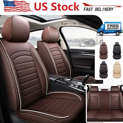 For Volkswagen Premium PU Leather Full Set/2 Front Car Seat Covers Auto Cushions • $90.16