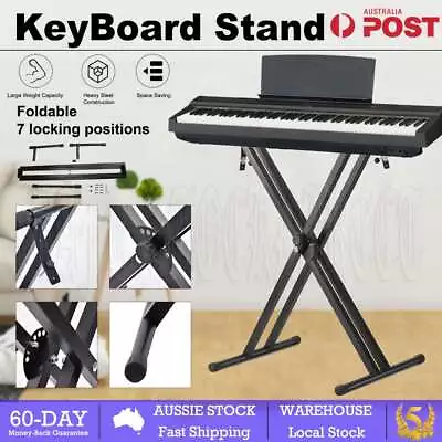 Casa Piano Keyboard Stand Adjustable Folding X Style Double Braced Height Stool • $26.55