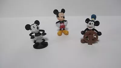 Disney Mickey Mouse Figure Lot 3 Steamboat Willie Other Classic Mickey 2.5  • $18