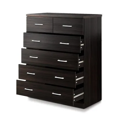 Artiss 6 Chest Of Drawers Dresser Tallboy Storage Cabinet Bedroom Walnut ANDES • $159.95