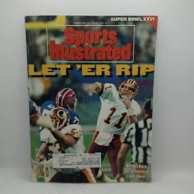 Sports Illustrated Magazine Feb. 3 1992 Mark Rypien (Redskins) Super Bowl XXVI • $9.88