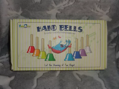 Mini Artis 8pc Hand Bells Set NIB W/ Music Book & Bag • $29.99