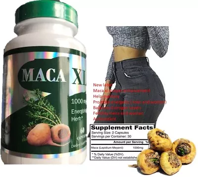 MACA 1000 Mg Maca Enhancement 60 Pill Shape Buttocks Bigger Butt Booty Shaper • $13.98
